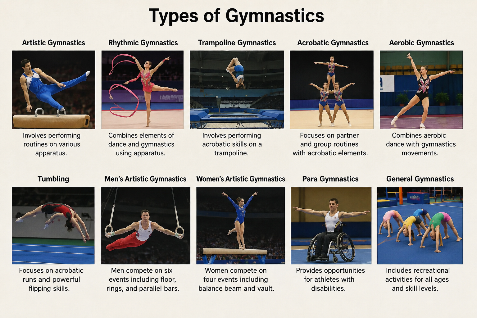 Different Types of Gymnastics Explained